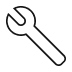 Black wrench icon