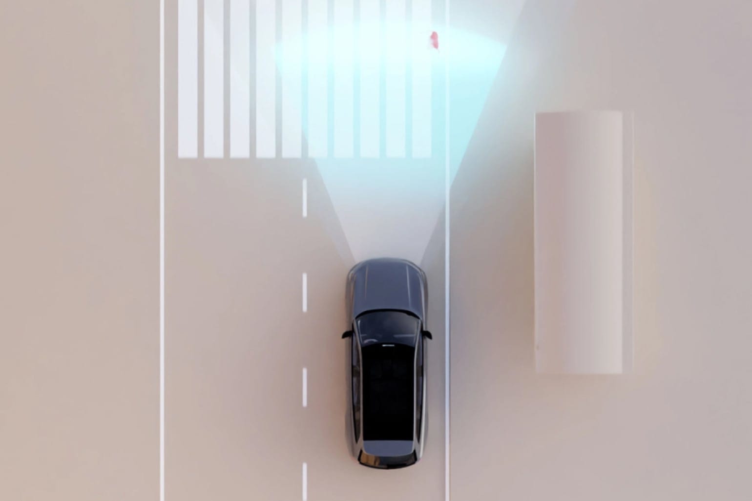 Illustration of Volvo collision avoidance